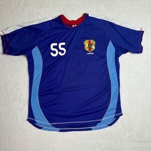 Vintage 1996 Japan National Team Soccer Jersey JFA 55 Samurai Blue Large Suzuki